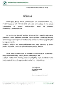 alpinq - referencje od nadleśnictwa czarna białostocka